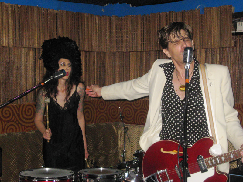 Luxurious Faux Furs on stage at Otto's Shrunken Head