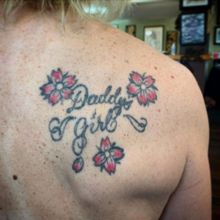 daddy's girl cover-up tattoo before